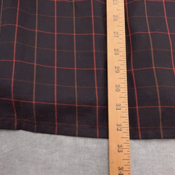 Visconti Uomo Shirt Men 48 Brown Red Check Plaid Contrast Trim Cotton Italy - Picture 10 of 12
